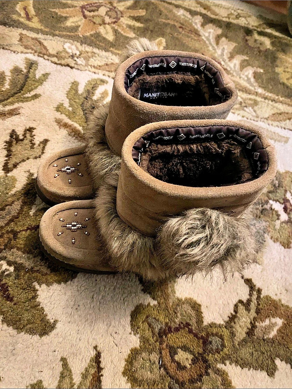 Manitobah Fur Trim Winter Boots in Brown
